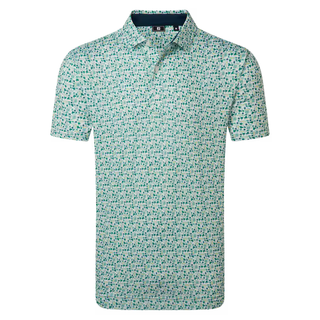 Footjoy Surfs Up Print Lisle Polo Manica Corta