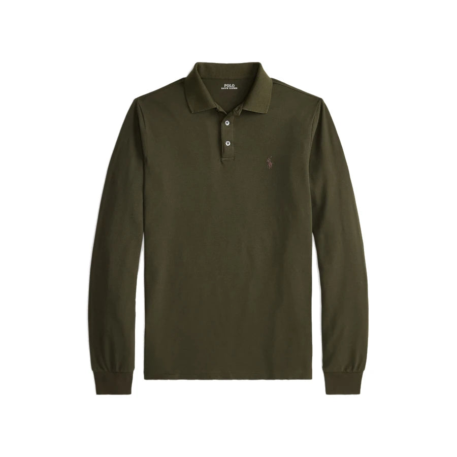 Polo Ralph Lauren RLX Slim-Fit Stretch Mesh Polo Manica Lunga