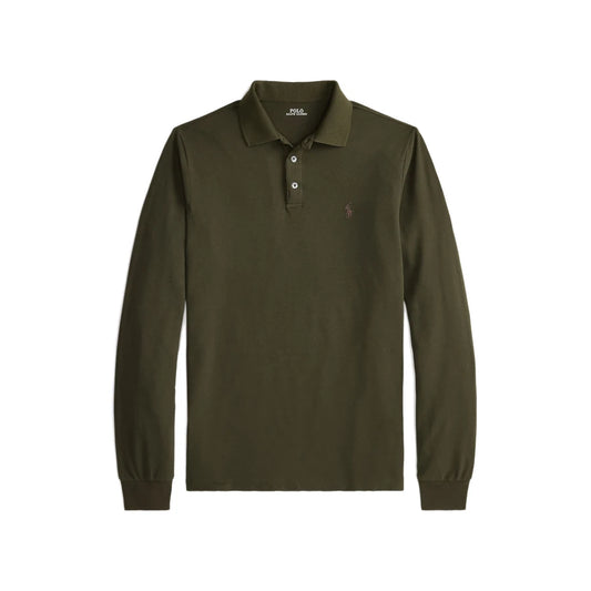 Polo Ralph Lauren RLX Slim-Fit Stretch Mesh Polo Manica Lunga