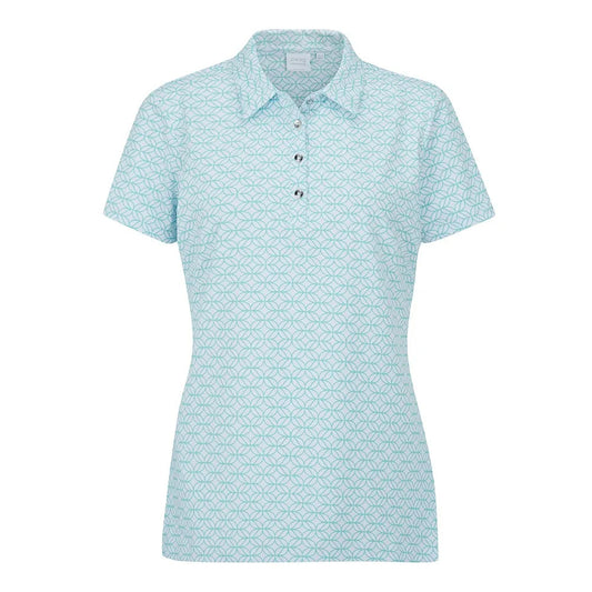 Ping Rumour Printed Polo Manica Corta da Donna