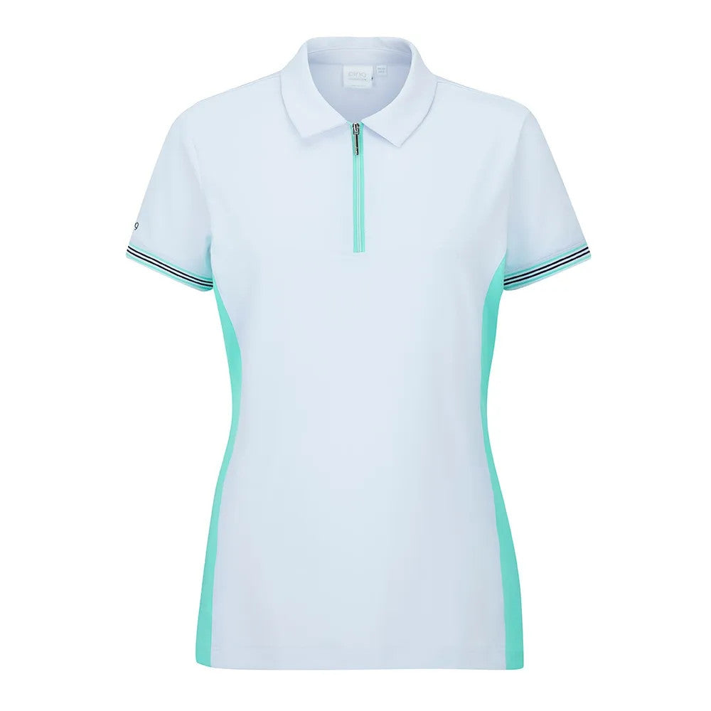 Ping Kirby Polo Zip Manica Corta da Donna