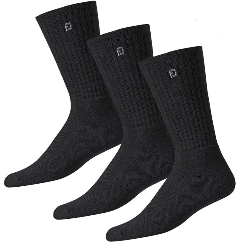 3 Paia Calze Sportive FootJoy Uomo ComfortSof Basse: Bianche, Cotone Morbido Per Golf E Tempo Libero