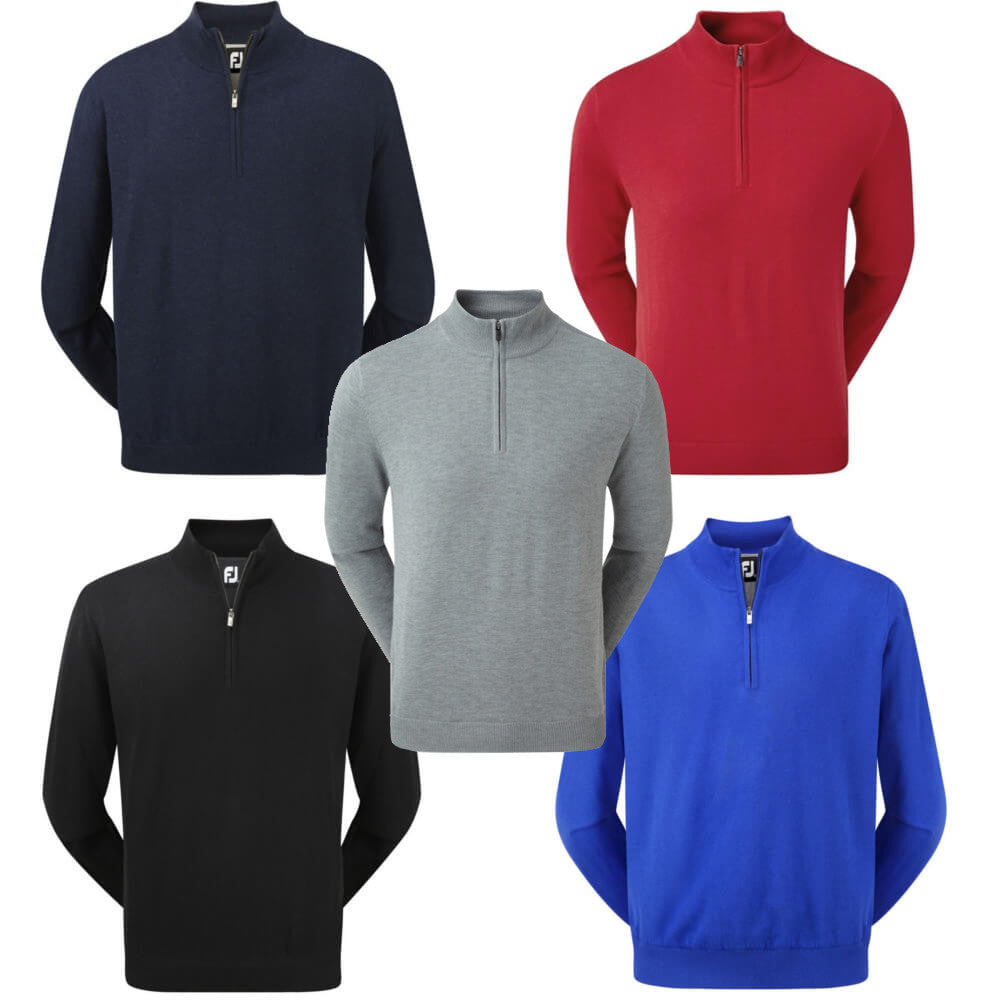 Footjoy Wool Blend 1/2 Zip Lined Pullover