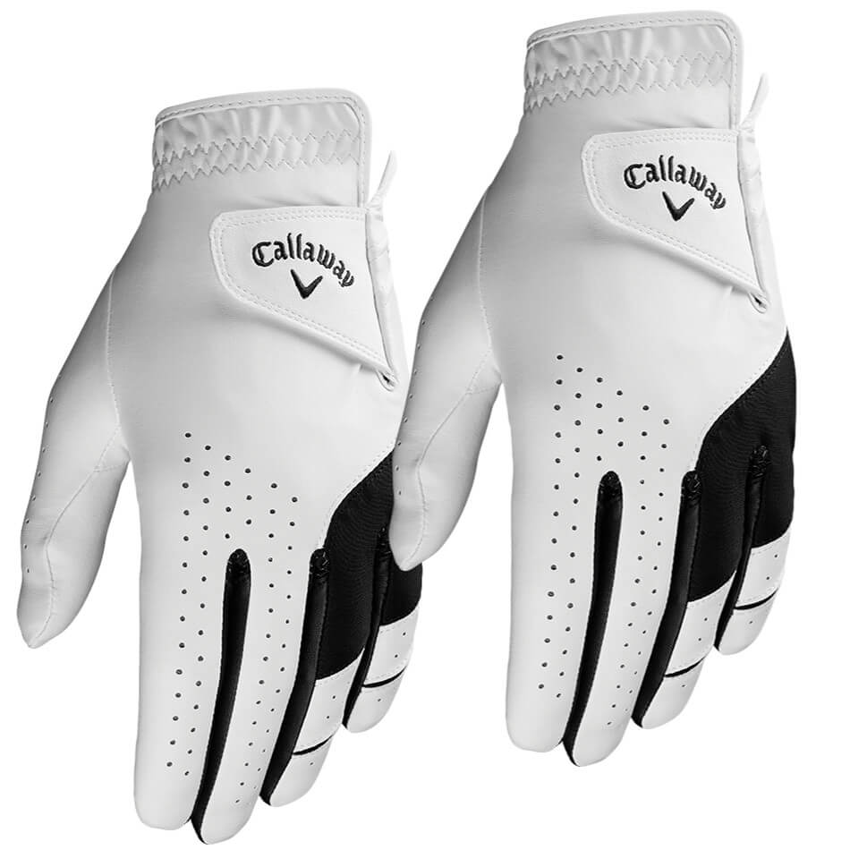 Confezione doppia di guanti da golf callaway weather spann